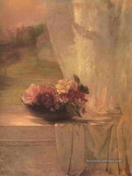 Fleurs impressionnistes œuvres - Fleurs dans un peintre de bol d’eau en porcelaine perse John LaFarge